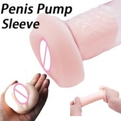 Long Silicone Accessories for Penis Vacuum Pump Enlarger Sealed Sleeve Replacement Seal Elastic Masturbation Cover Sex Toys Men