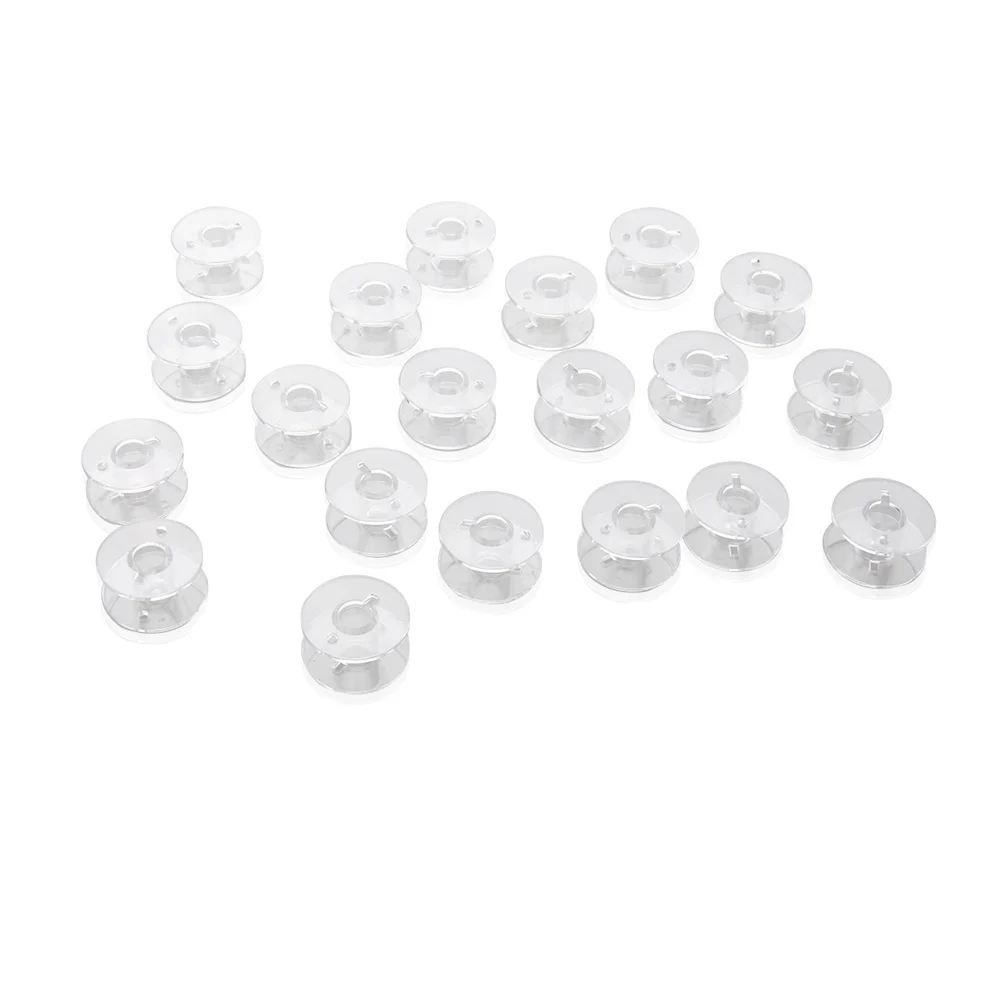 

50Pcs Domestic Sewing Machine Bobbins Clear Plastic 2.1cm Size Compatible with Babylock Simplicity Sewing