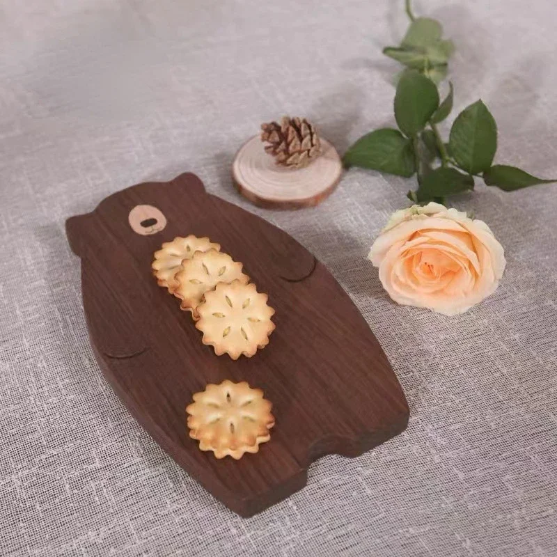 Assiette à pizza en bois pour la cuisine, planche à découper mignonne, décor de table, accessoires de sous-verre