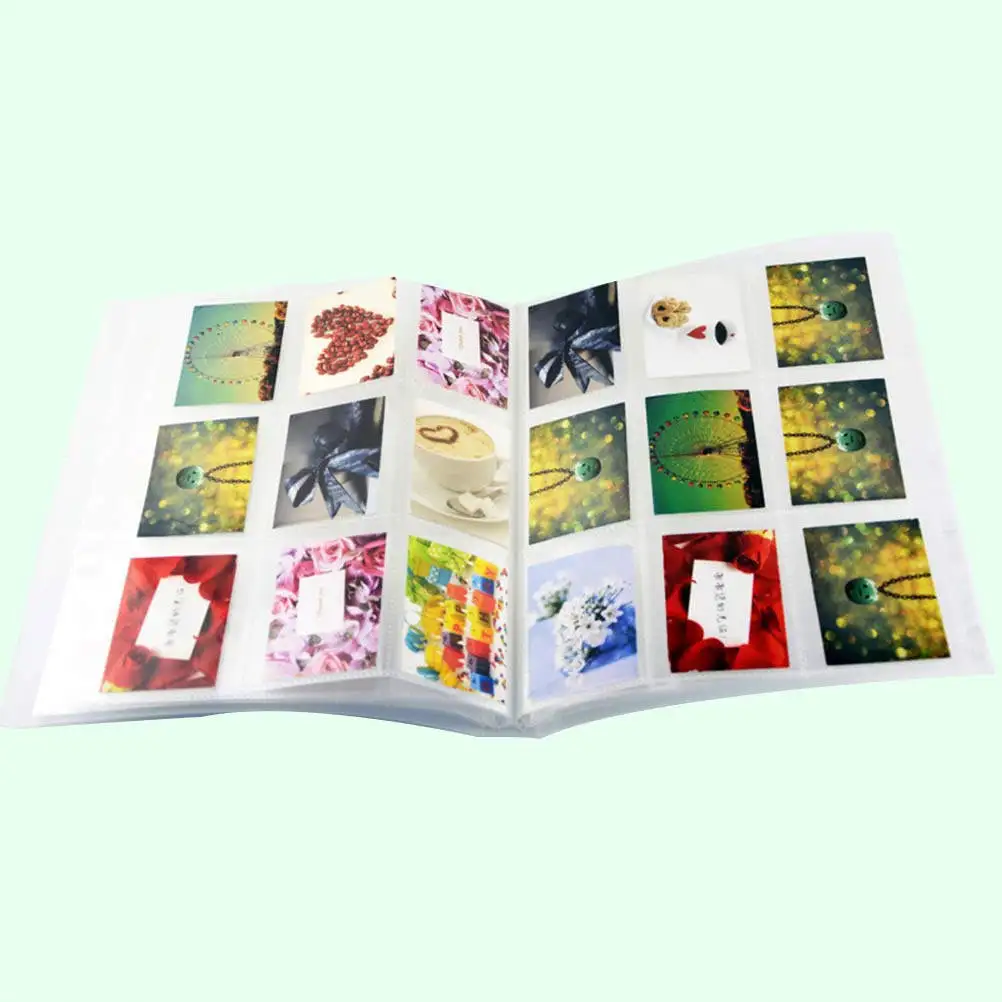1 Book Photo Album 3 Inch 9 Lattices 16 Pages 288 Sheets Vertical Transparent Matte Insert Scrapbook Wedding Guest Book
