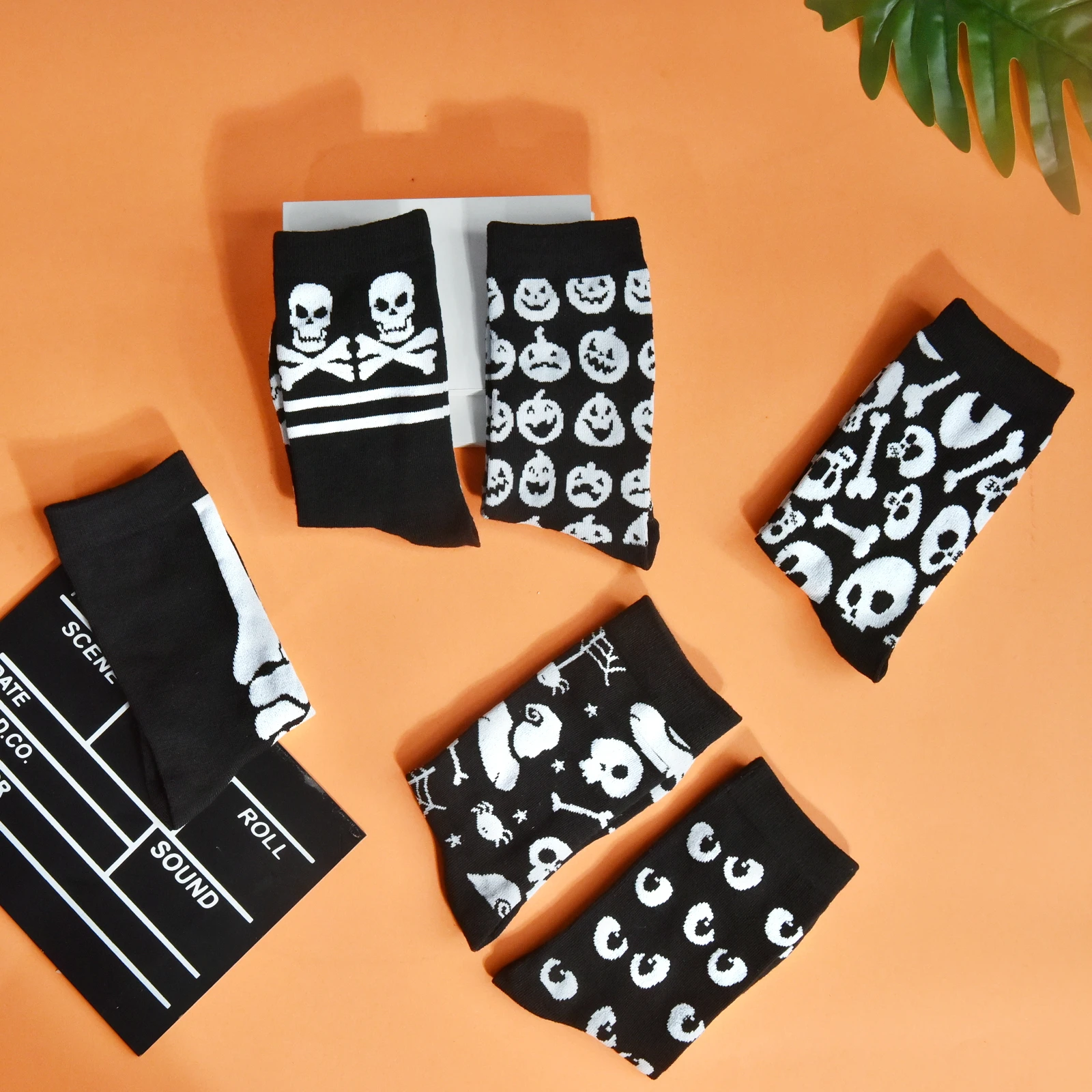 Chaussettes d'Halloween pour Hommes et Femmes, 6 Paires, Amusantes, Mignonnes, Colorées, Cadeaux