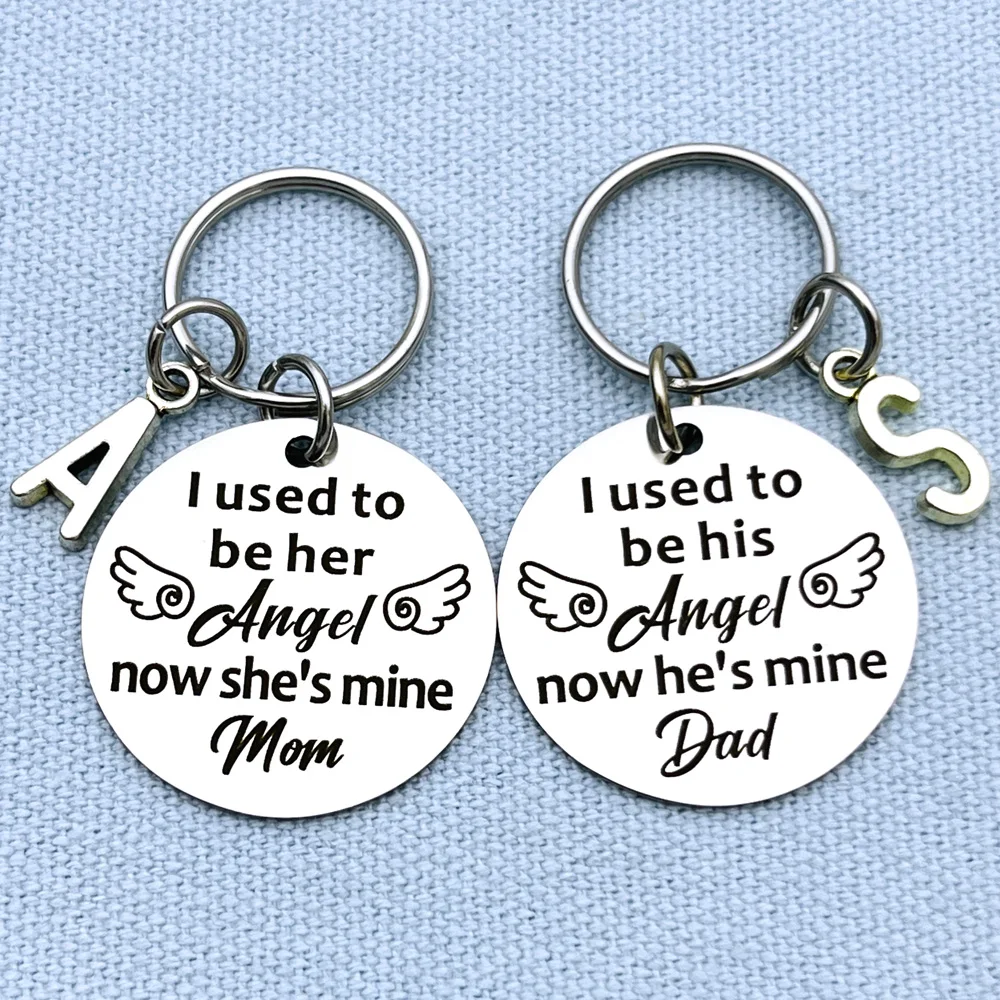 Remembrance Loss of Mom Dad Pendant Sympathy Father Mother Gift Memory of Daddy Mommy I Used To Be His Angel Memorial Jewelry