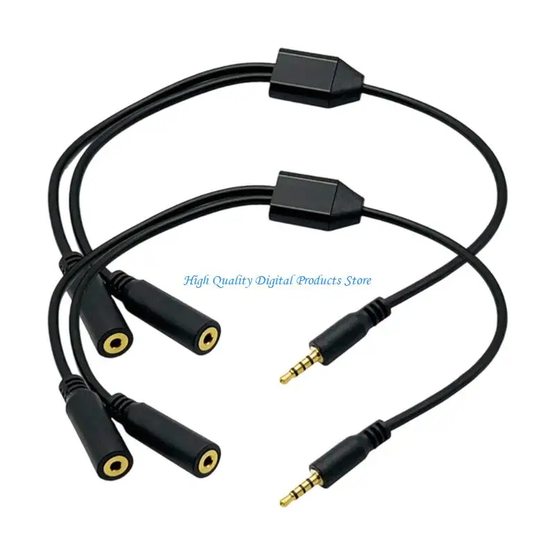 U2JE Double Port 2.5mm TRRS Audios Cable Gold Plated Connectors Compactly Design for Headsets Microphones Speaker Systems view 4