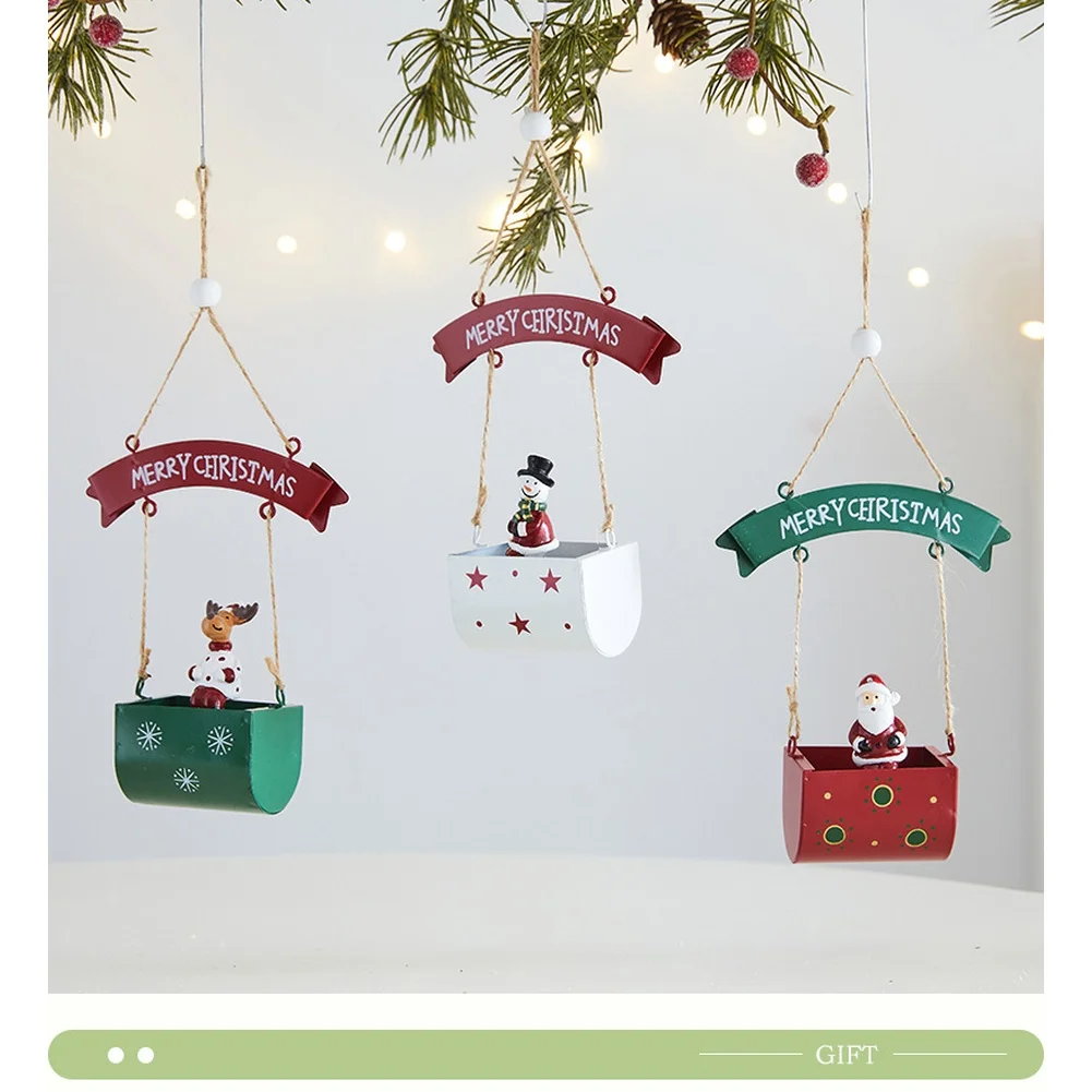 Classic Iron Santa Mailbox Decoration For Holiday Home Garden Party Venue Hanging Ornament Christmas Window Door Decor