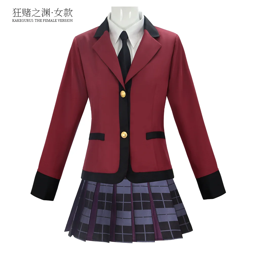 

Kakegurui Yumeko Jabami Cosplay Costume Women's Anime School Uniform Outfit Fancy Dress Party Role Play Game Halloween Costumes