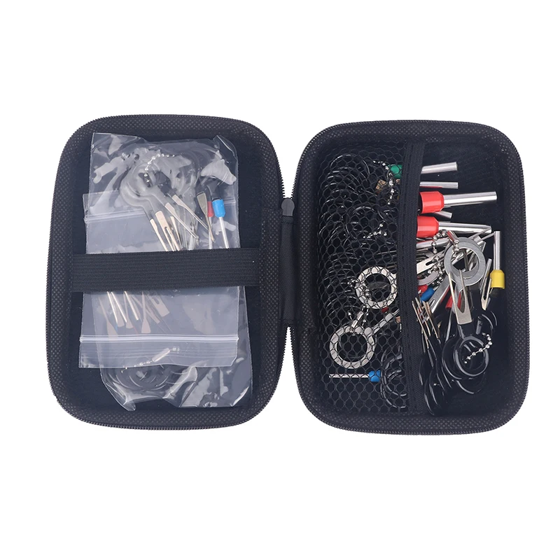 82pcs/set Car Terminal Removal Tool Kit Automotive Pin Extractor Stylus Plug Auto Repair Tooling Wire Crimp Puller Bag Package