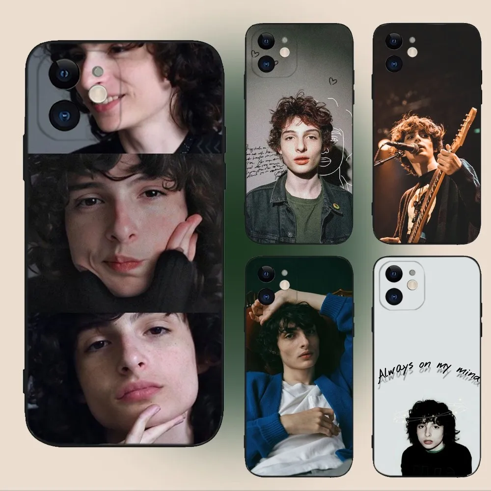 

F-Finn Wolfhard Phone Case For iPhone 15,14,13,12,11,Plus,Pro Max,XS,X,XR,SE,Mini,8,7 Soft Silicone Black Cover
