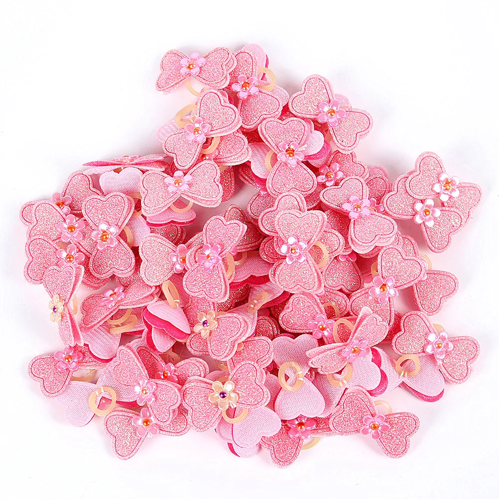 10Pcs Dog Hair Bows Lace Dog Hair Accessories Pet Grooming Supplies Cute Small Dogs Bows Rubber Bands Accessories