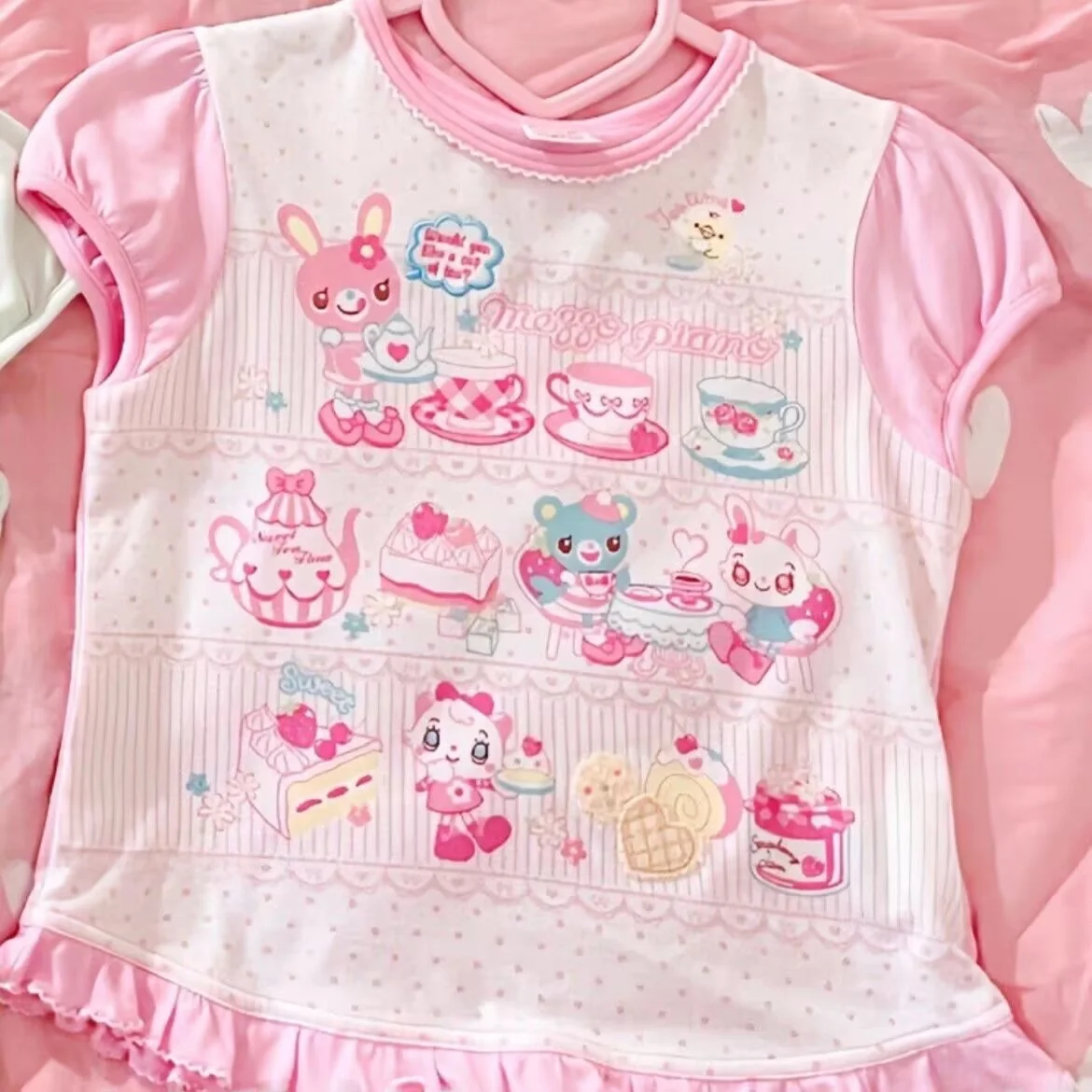 

Милая футболка ort Sve, летняя японская футболка Sle Soft Girl, милый винтажный топ для дочерей, одежда для девочек, студенческий orm