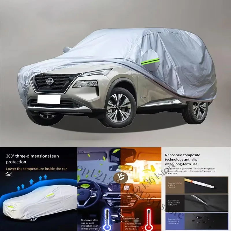 

Автомобильный чехол для Nissan X-Trail, пылезащитный, для использования на открытом воздухе, в помещении, УФ-Снег, защита от солнца и дождя, водонепроницаемый чехол для автомобиля