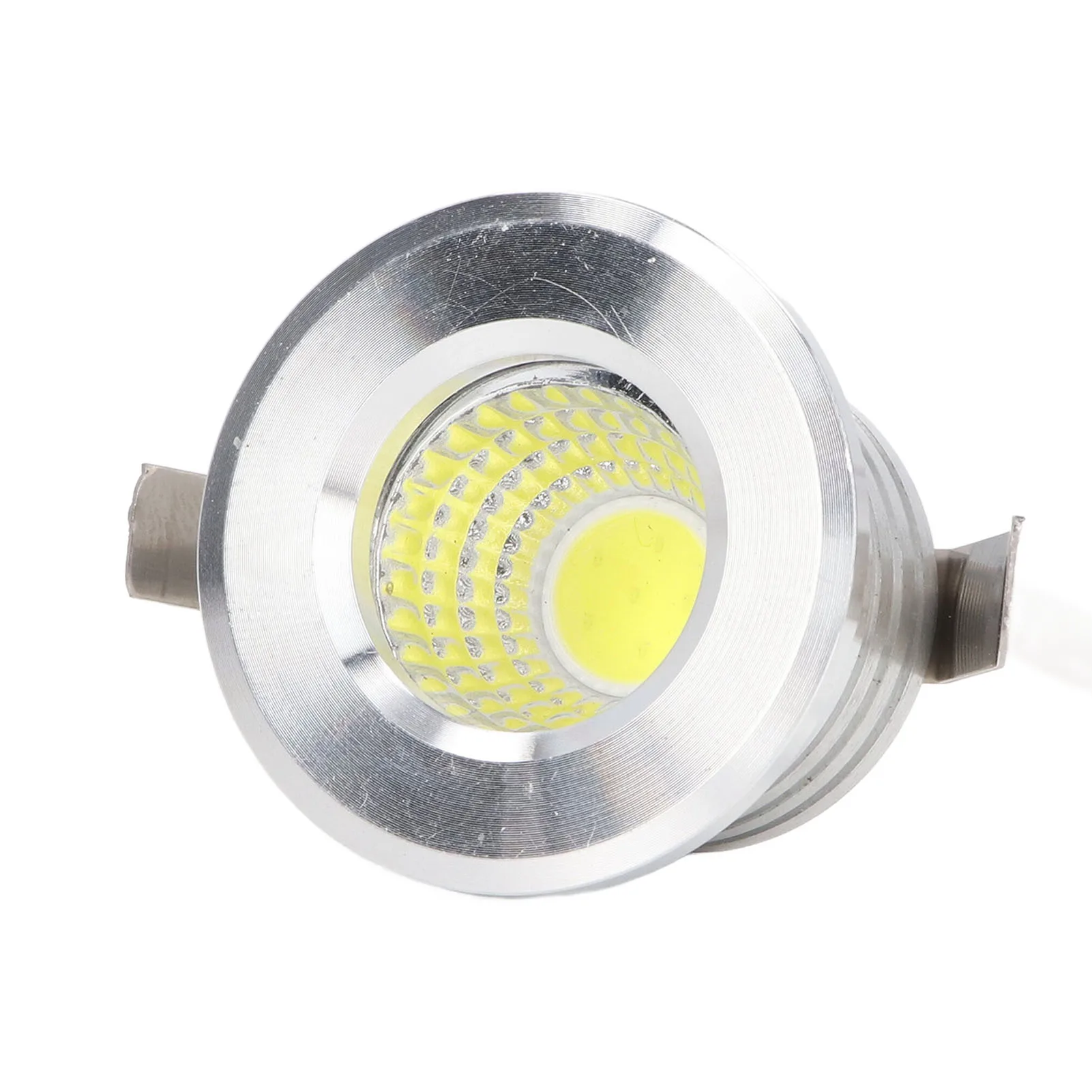Mini Recessed Spotlight Silver Lamp Body Mini LED Recessed Spotlight Heat Dissipation for Collection Rooms for Indoor Ceiling