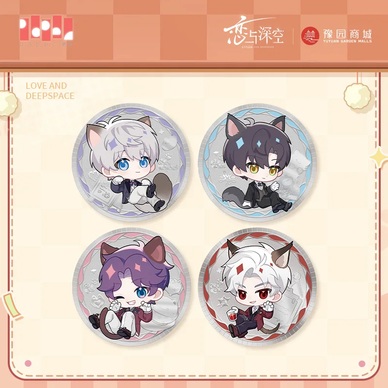 【公式グッズ】Love and Deepspace X Yuyuan Garden Meow's Time! Xavier Zayne Rafayel Sylus コインカードカバー アクリルスタンドバッジ