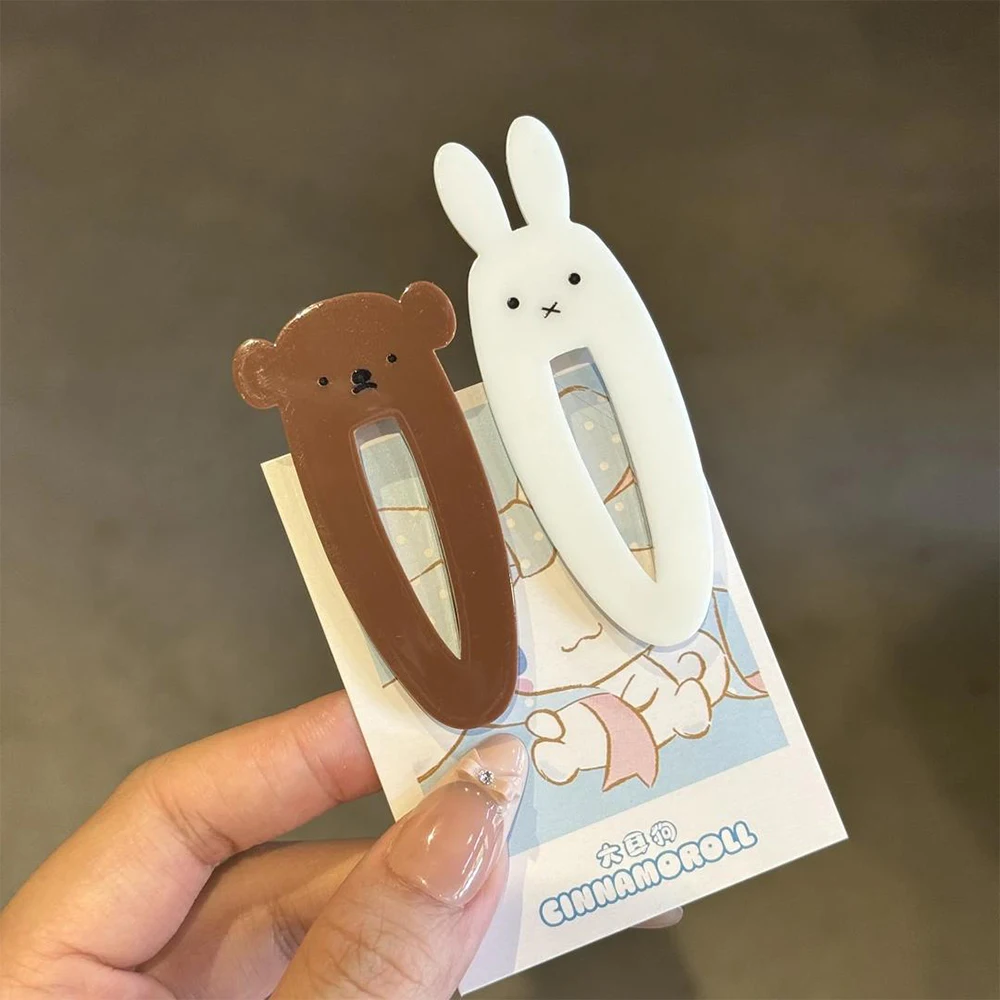 Kawaii Miffy Boris Haarspange mit Pony, süßer Stil, Y2k-Mädchen-Studenten-Kopfbedeckung, Spielzeug und Geschenke für Mädchen