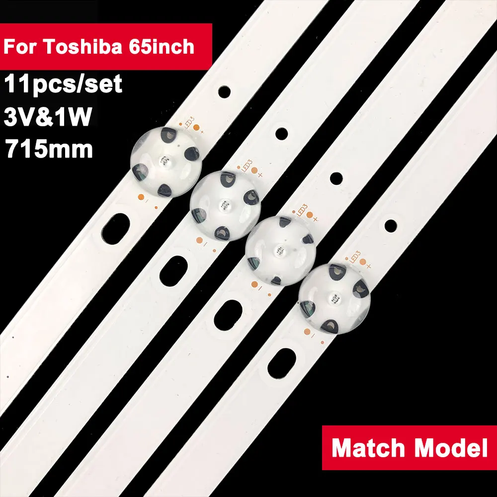 

3V 11pcs Backlight Led Tv Repair Parts for Toshiba 65inch VES650QNTL-2D-U32 65OLED 30096961 LC650EGY 65HFL2899S/12 LT-65C880