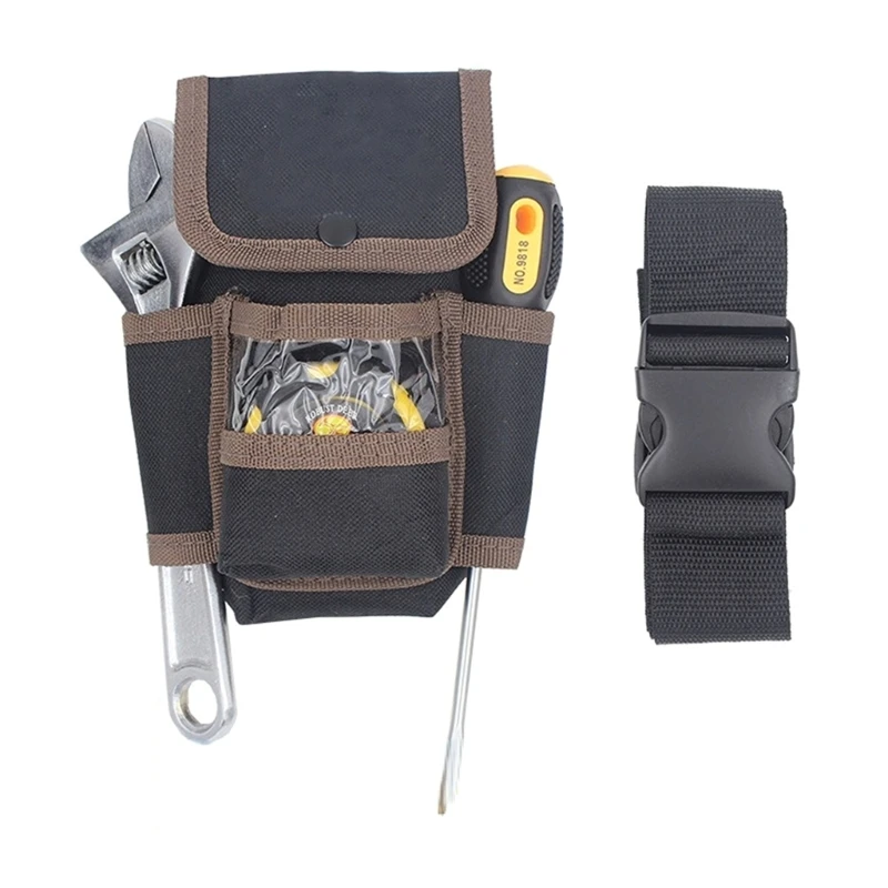 Professional Electrician Tool Bag Belt Work Tape Buckle Convenient Tool Bag with Waist Belt for Wrench Hammer