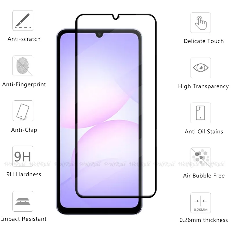 4PCS Für Samsung A07 Glas Samsung A07 Gehärtetem Glas Telefon Schutzhülle Volle Abdeckung Kleber HD 9H Screen Protector Samsung Galaxy A07 – Detail 2