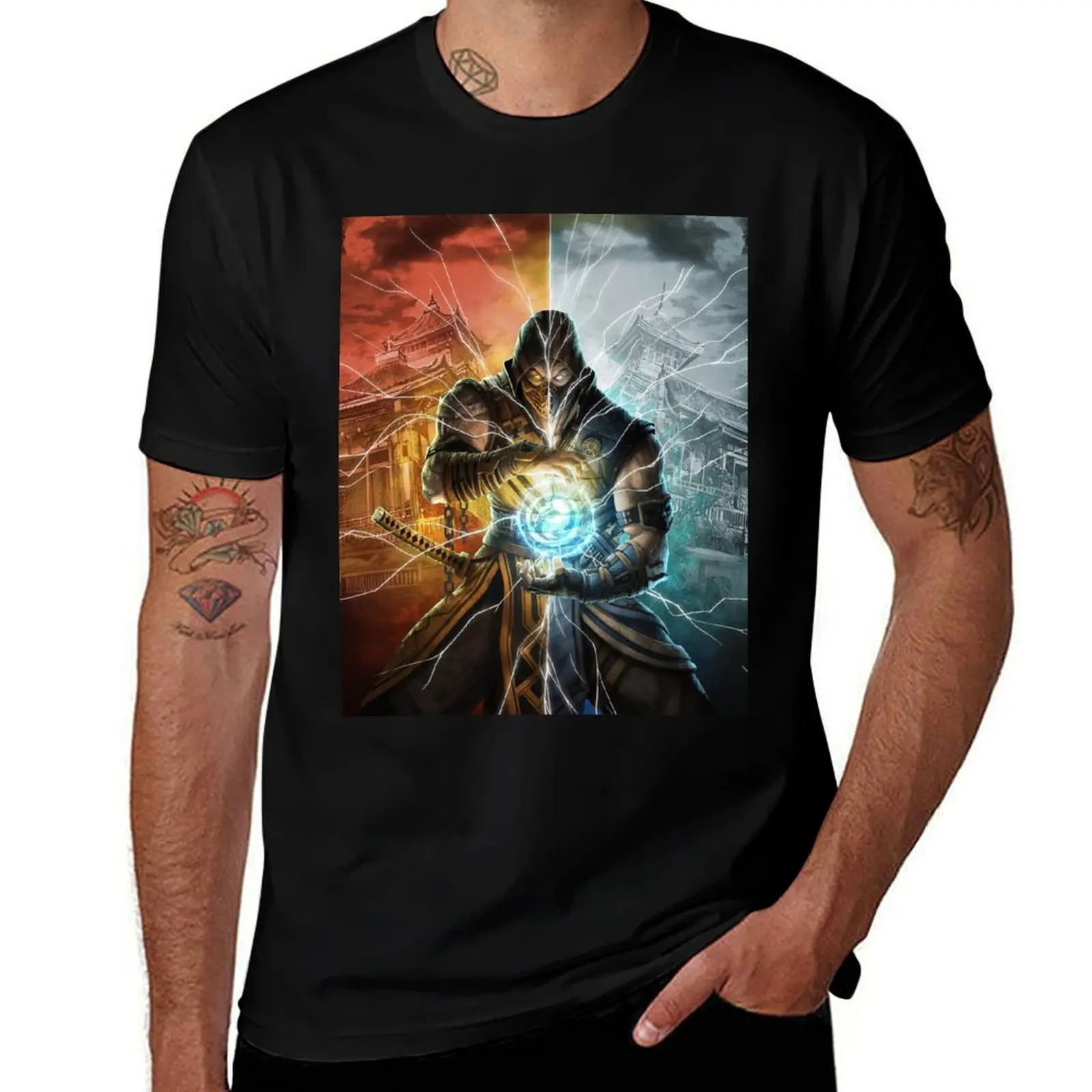 

Mortal Kombat 2 Worlds T-Shirt man t shirt heavy cotton man t shirt graphic