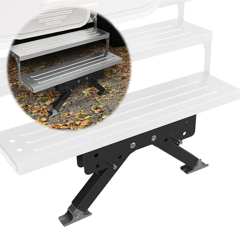 

RV Foot Stabilizer Anti-Slip Folding Step Stabilizer Adjustable Pedal Bracket for Easy Installation & Enhanced Stability