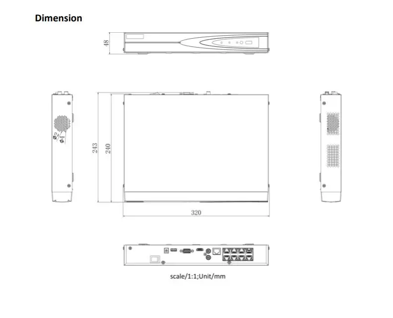 Imagem -02 - Poe Nvr Network Video Recorder para Câmera ip Vigilância de Segurança Video Network Recorder Substituir Ds7608ni-q1 8p Hik 4k 8ch