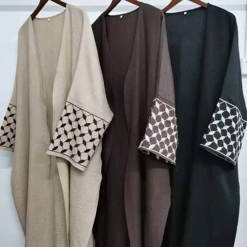 2024 novas abayas para mulheres dubai turquia robe femme musulman bordado elegante vestido feminino