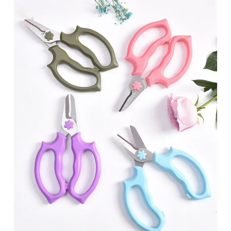 Gardening Shears Stainless Steel Flowering Scissors Flower Shop Pruning De-stemming Teaching Flower Pruning Tools
