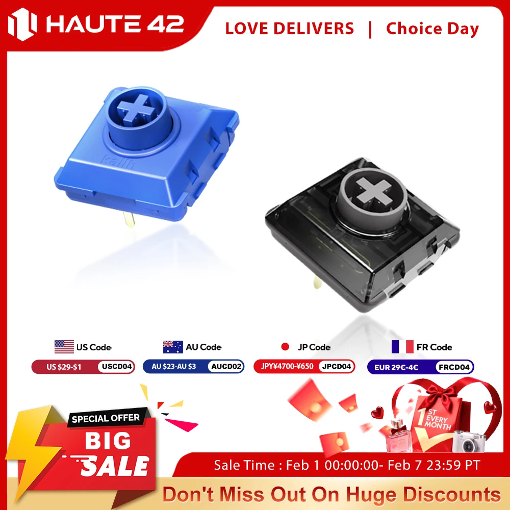 Haute42 Kailh personnalisé profil bas ombre chasse vent moteur commutateur pour sans levier Hitbox contrôleur mécanique clavier commutateur
