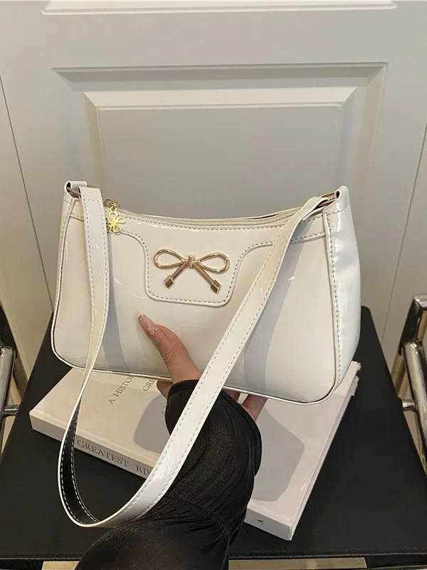 Fashionable Korean Style Women's Bag 2025 New  Knot Simple Small Square Bag Stylish Commuting French Bread Armpit ...