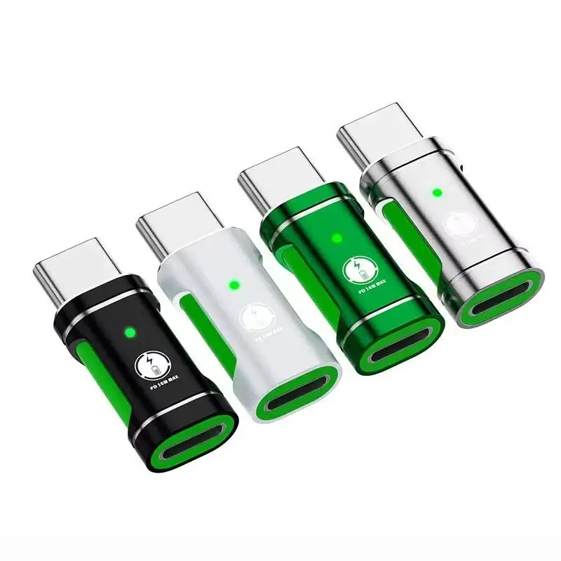 

1PCS USB2.0 LED Display OTG Adapter PD 30W Fast Charging USB C Male TO Female OTG Connector for Samsung Xiaomi Huawei Redmi