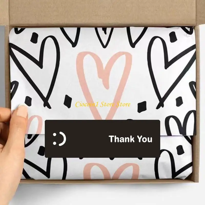 

A3PC 120Pcs Smiling Face Thank You Sticker Adhesive Thank You Labels for Birthday