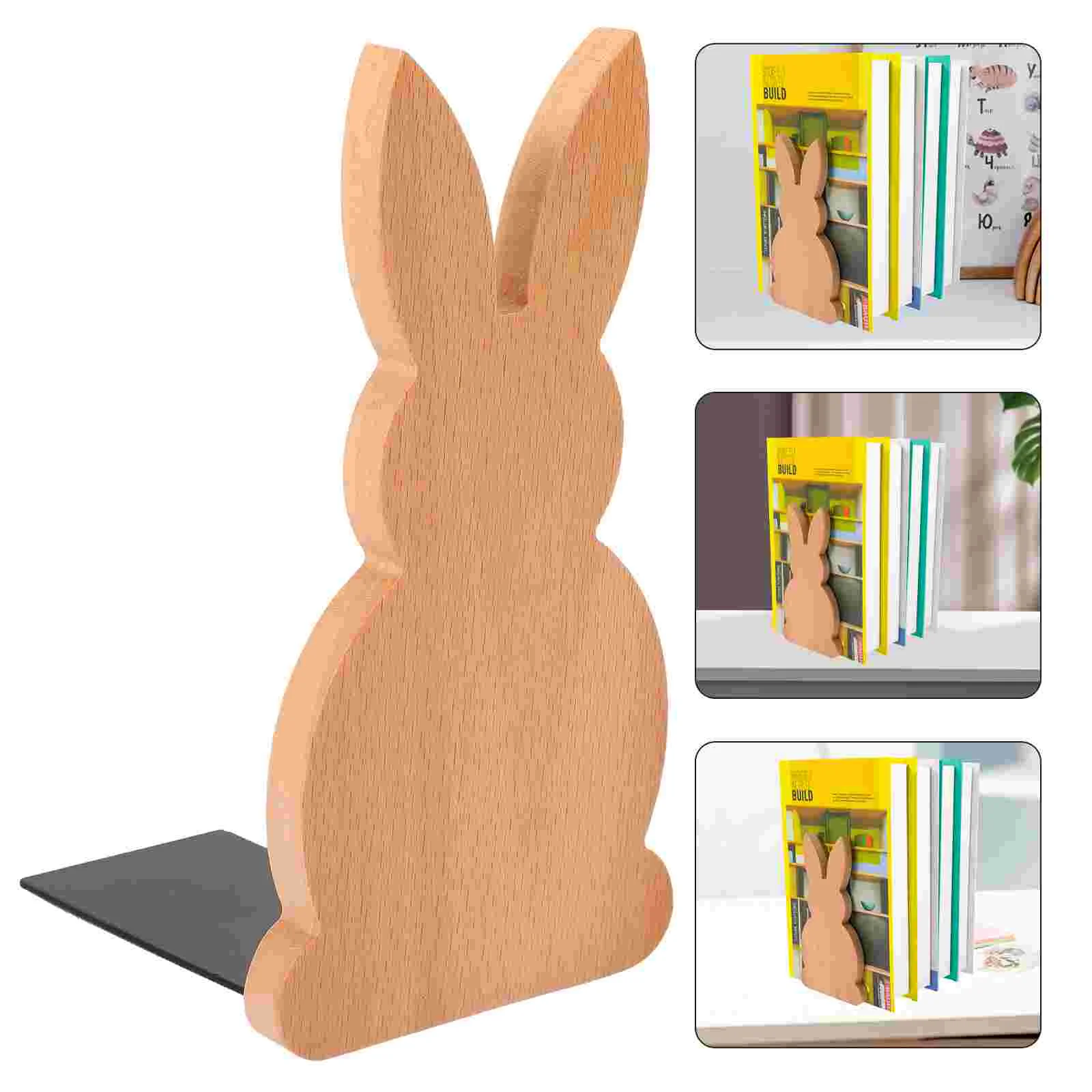 Table Top Bookshelf Rabbit Bookend Desktop Ends Bookends Decoration Support Stand