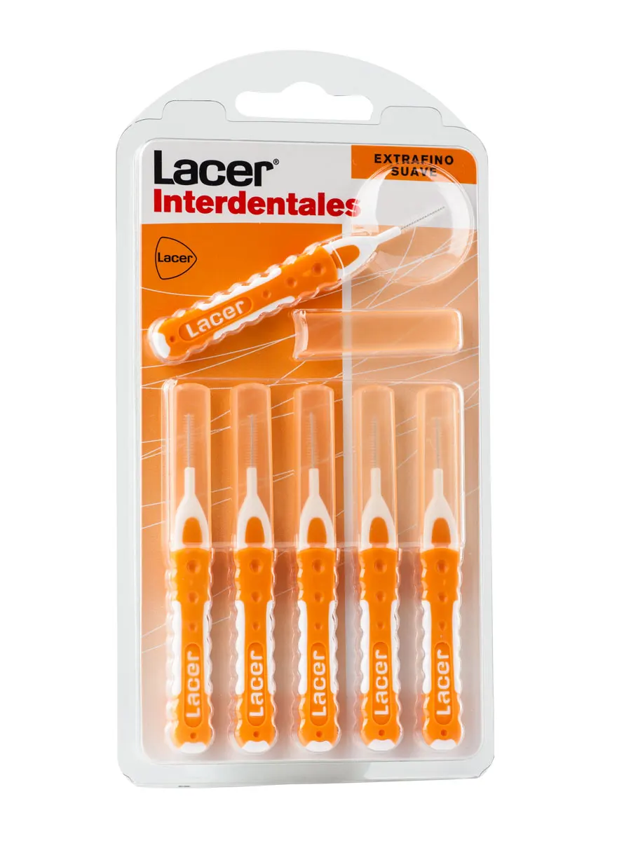 Extra-thin and soft interdental brush Lacer 6 units-maximum hygiene between your teeth