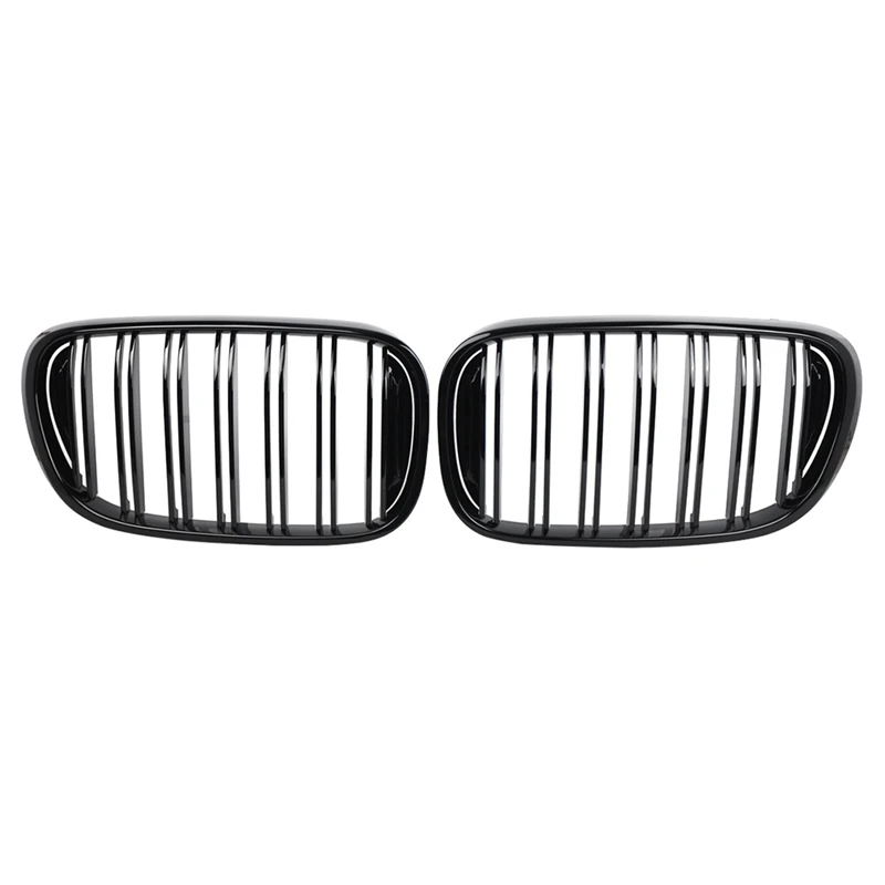 

Glossy Black Dual Slats Front Kidney Grille Grill Replacement For BMW 7 Series G11 G12 2016-2018