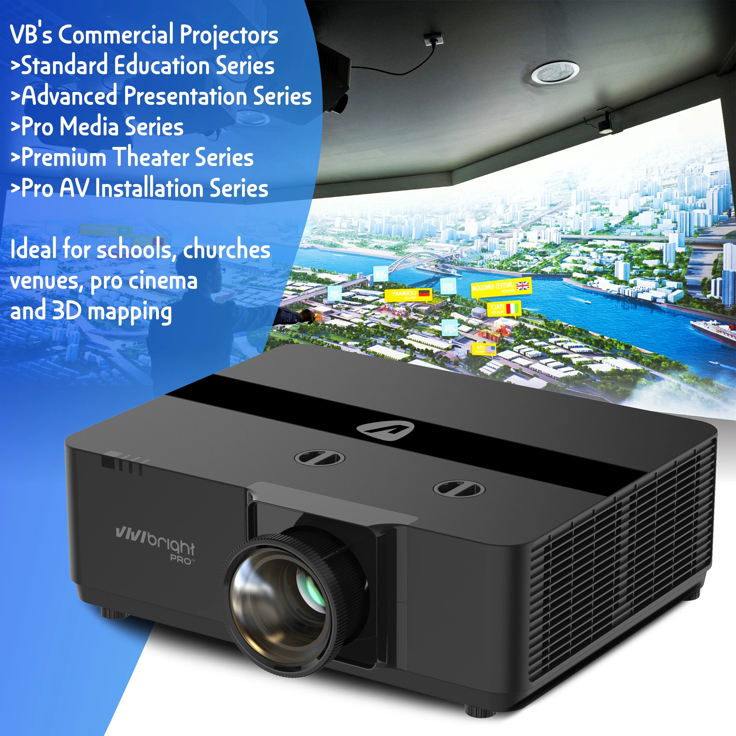 جهاز عرض VIVIBRIGHT KD2000UCST - مراجعة Home Cinema Ultra Short Throw Projector وسعره