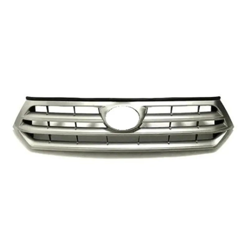 Bright black or silvery Front bumper grille For Toyota highlander 2012-2014