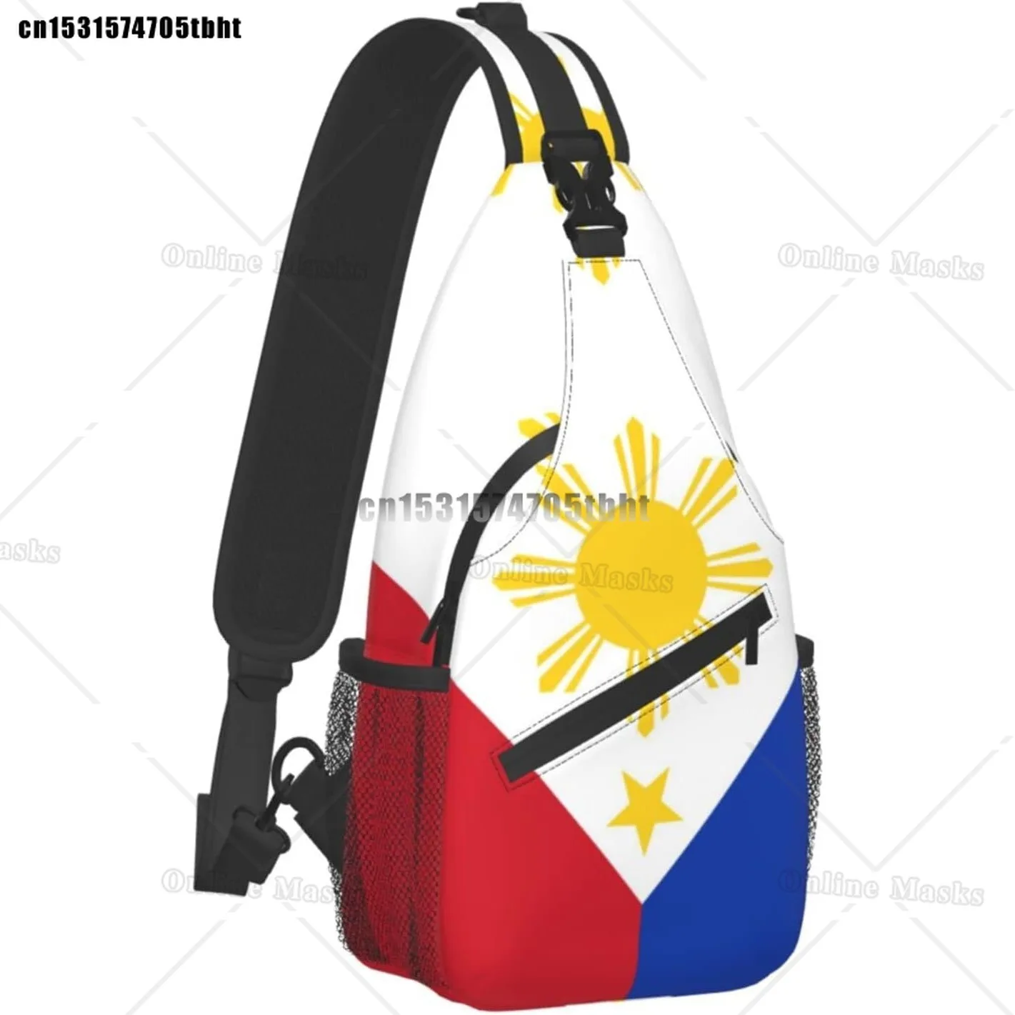 

Philippine Flag Outdoor Crossbody Shoulder Bag for Unisex Young Adult Hiking Sling Backpack