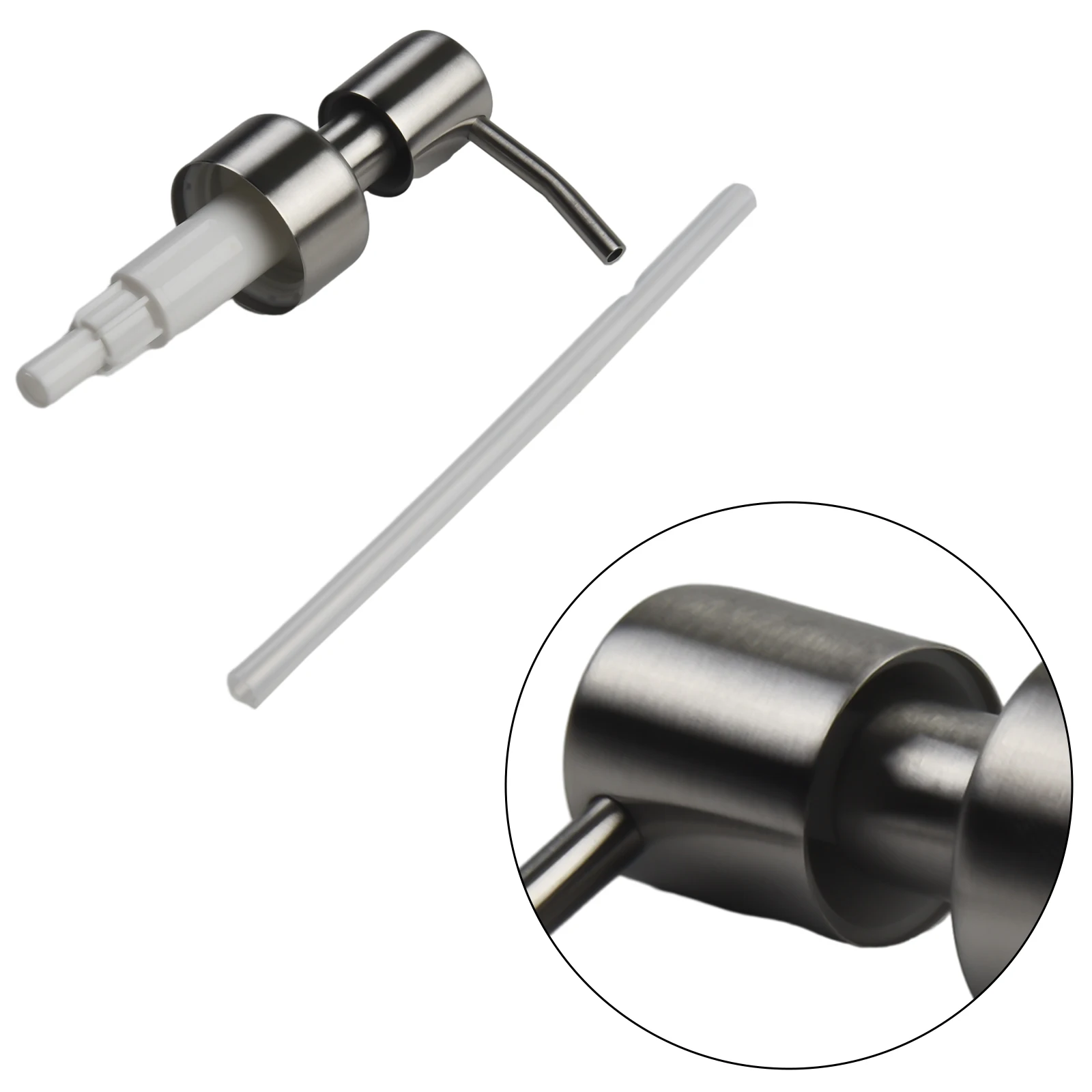 1PC 304 Stainless Steel Dispenser Press Head Lotion Bottle Soap Dispenser Home Bathroom Tools Replacement