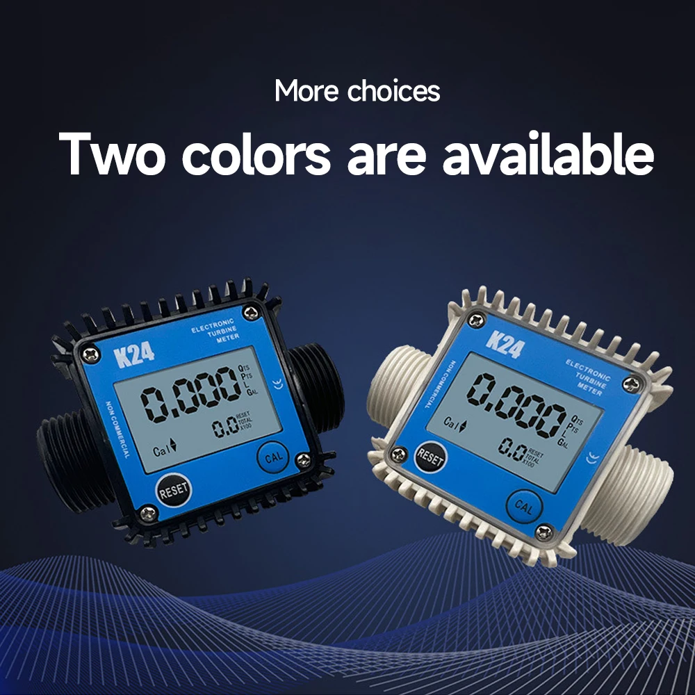 Imagem -05 - Digital Turbine Flow Meter Medidor de Fluxo de Rosca Externa Indicador Eletrônico Contador de Sensores para Combustível Querosene K24