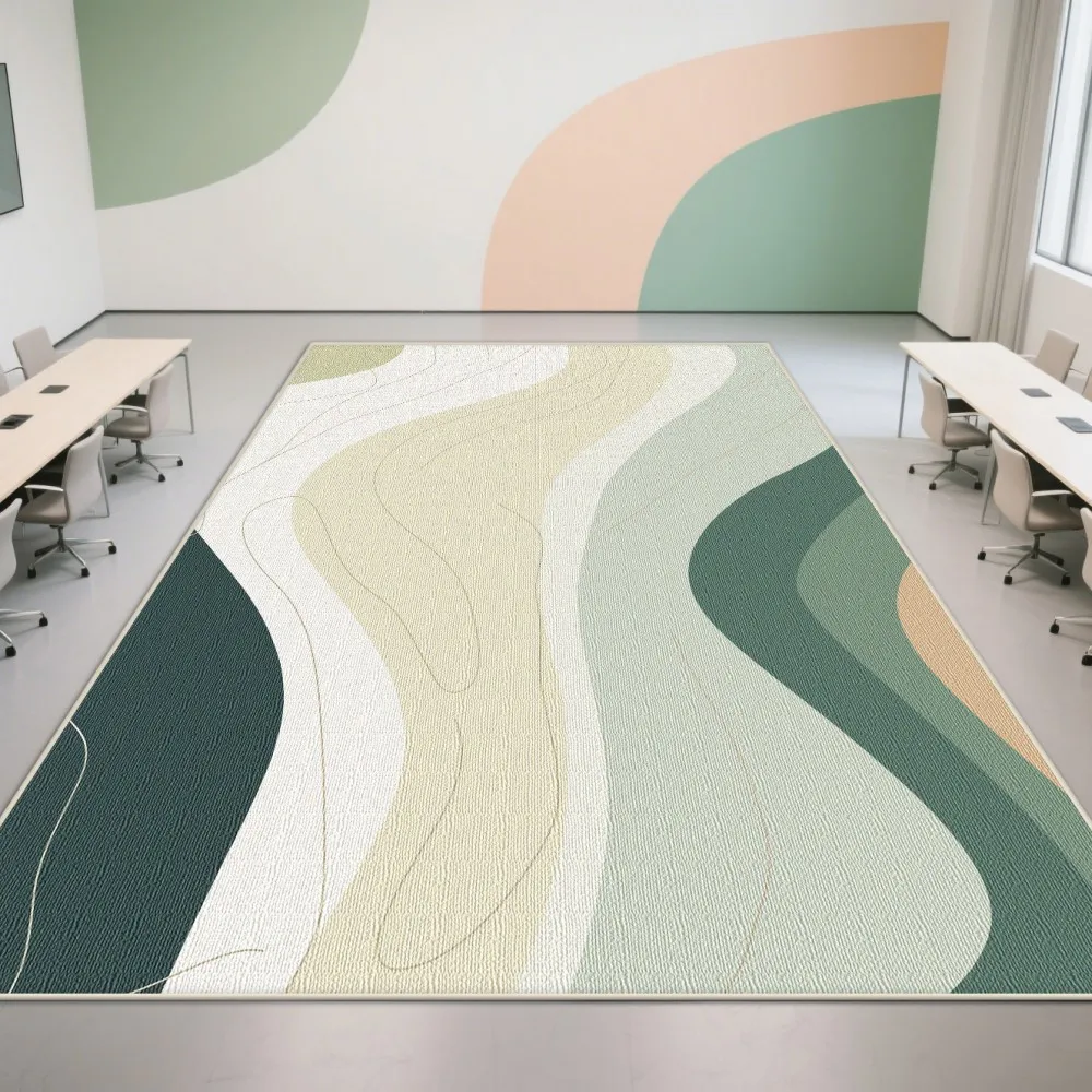 

VIKAMA Modern Simple Abstract Art Carpet Wabi Sabi Style Living Room Office Non Slip Wear Resistant Large Carpet Home Decor