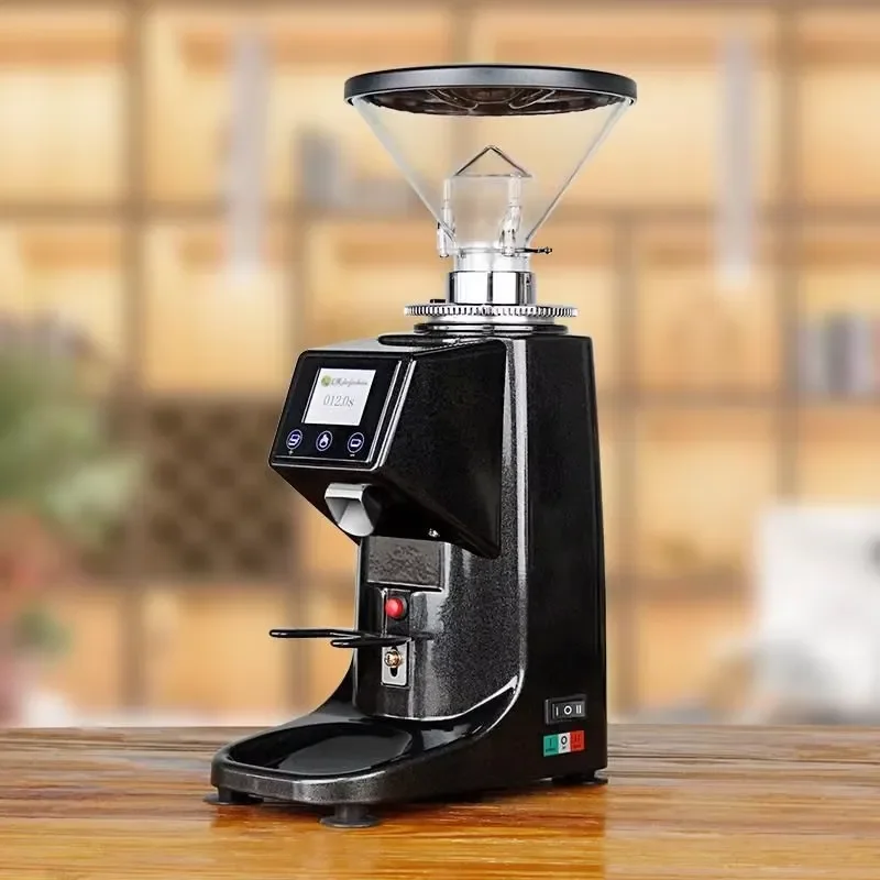 Professional Electric Coffee Grinder 64mm Flat Burr Stainless Steel Espresso Bean Mill High Precision Grinding Machine for