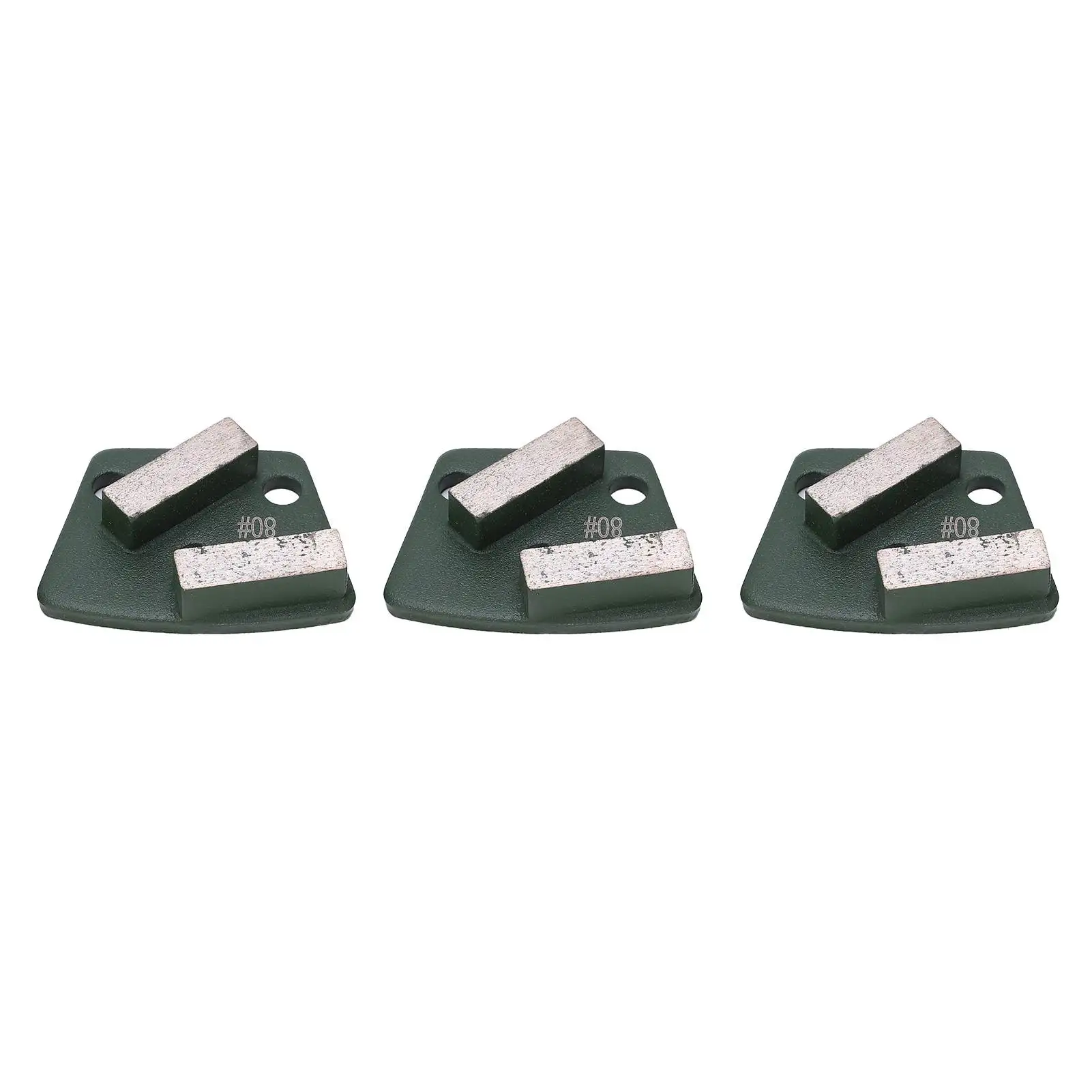 Trapézio Piso de Concreto Moagem Bloco Diamante Bloco de Moagem, Corte Aggreesive, 2 Longos Dentes Verde, 80 #, 3Pcs