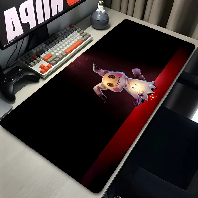 Gamer Mouse Pad Large XXL P-Pokemon Mimikyu Keyboard Mouse Mat Anime Gaming Pc Accessories Laptop Desktop Rubber Mousepad