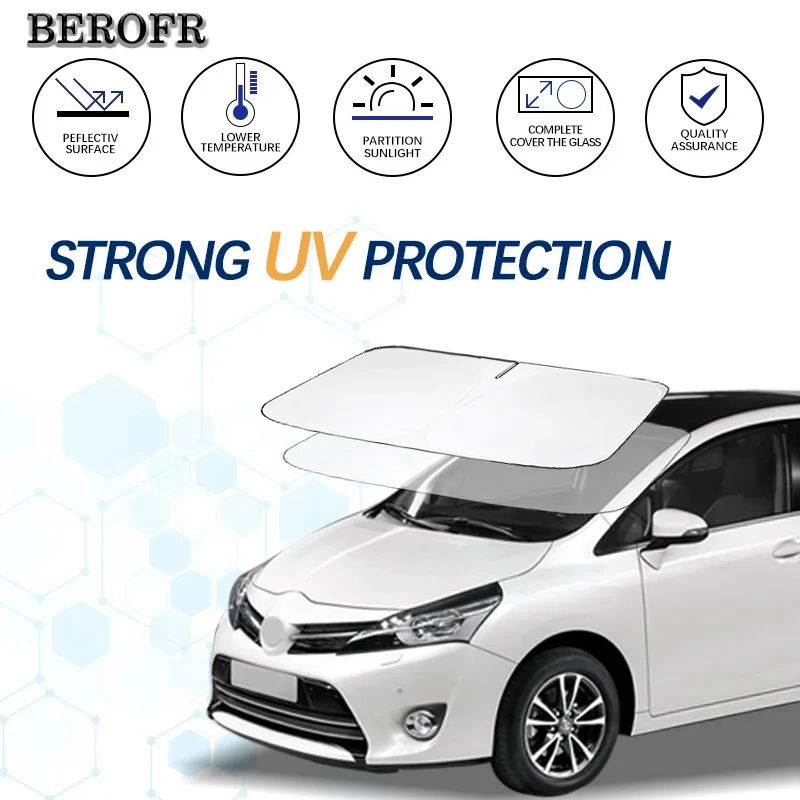 Windshield Sun Shade For Toyota Corolla Verso Sunshade Sun Visor Protector Foldable Blocks UV Rays Keep Your Car Cooler