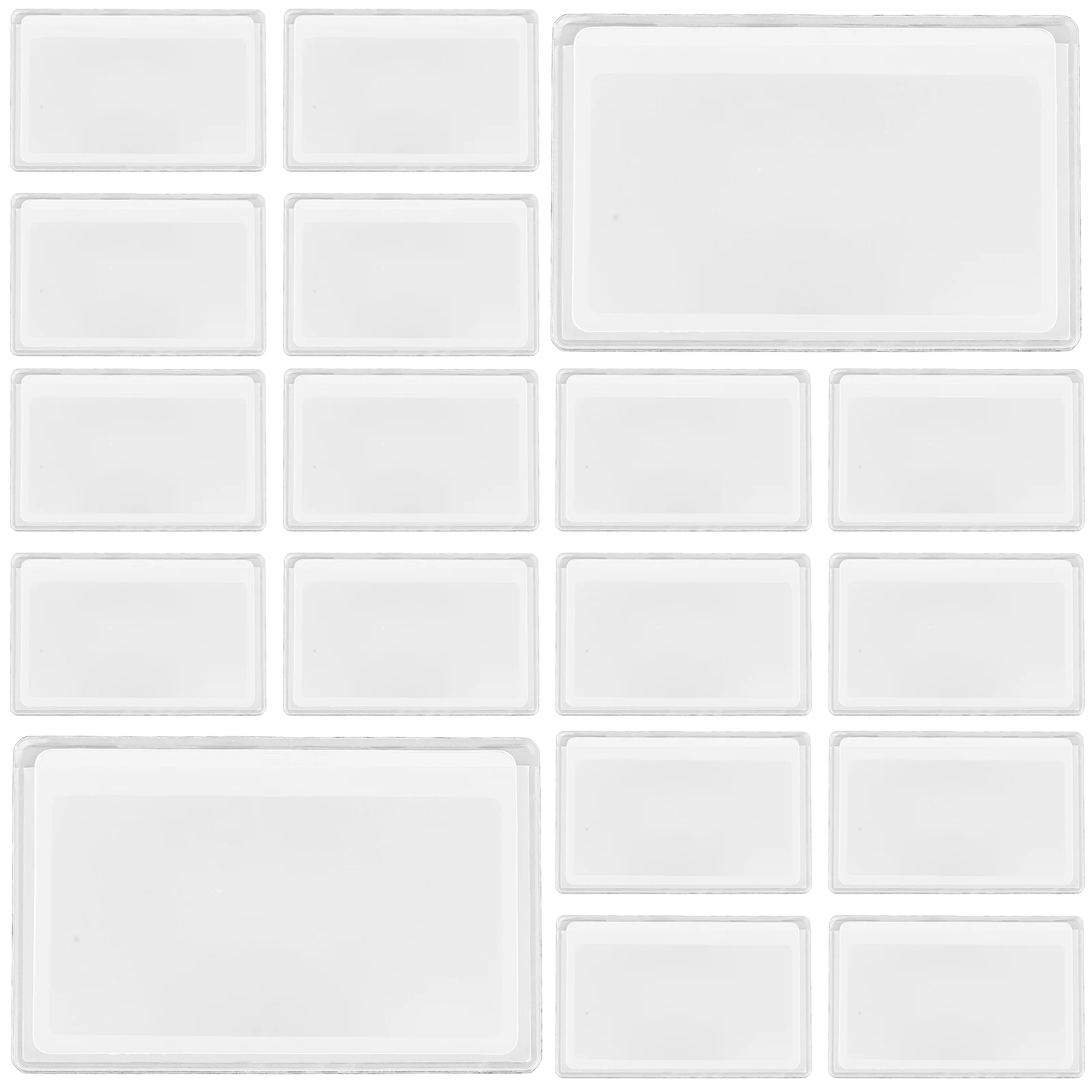 

20pcs Thin Magnifier Cards Sized Bookmark Cards Sized Magnifier for Reading Clear View Sturdy PVC Portable Practical