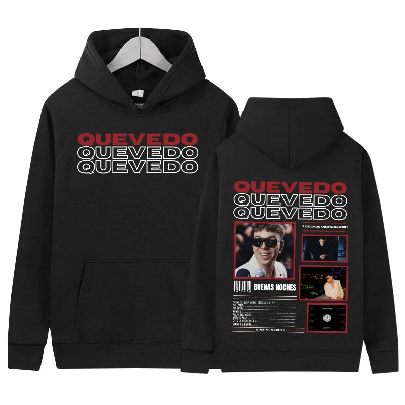 Rapper QUEVEDO Tour 2025 New Album Hoodie Men Women Retro Harajuku Fashion Sweatshirt Hip Hop Fleece Pullover Hoodies Streetwear