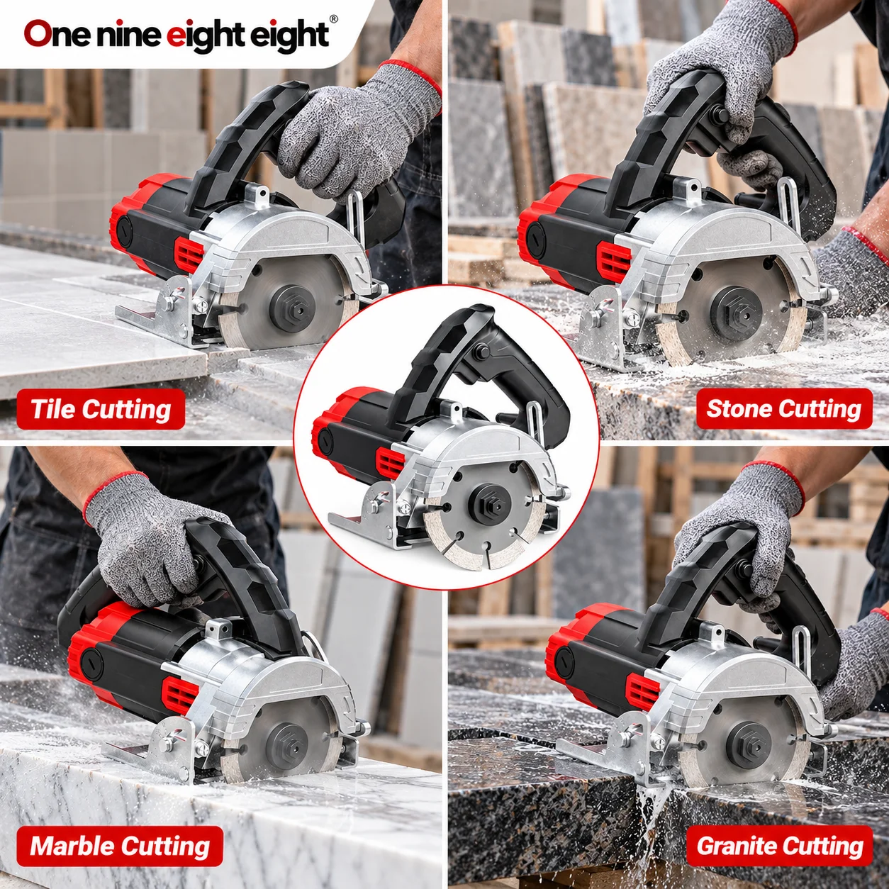 High Power Electric Marble Cutter Portable Tile Cutting Machine Multifunctional Stone Ceramic Granite Cutting Saw Slotting Tool