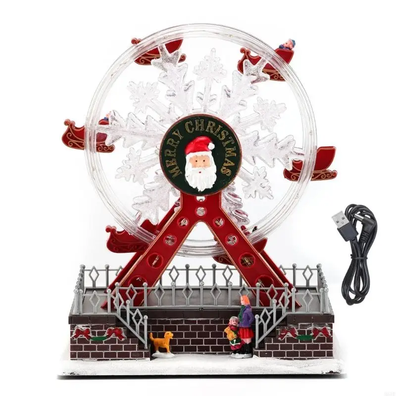 

Rotating LED Musical Ferris Wheel USB or Battery Power For Festival Decoration M68E