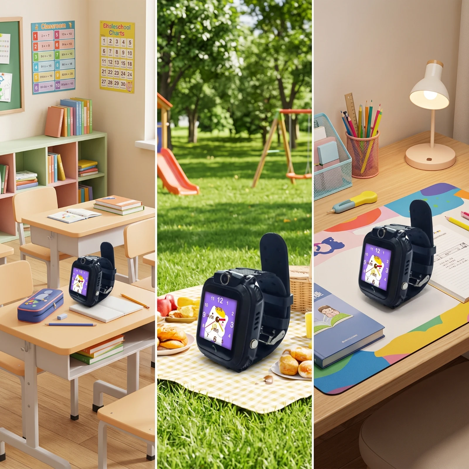 4G Smartwatch for Kids with Touchscreen Wearable Phone Watch Child Friendly Design with Camera for School and Play