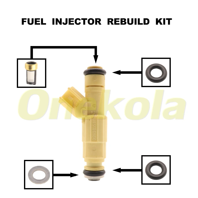 Fuel Injector Service Repair Kit Filters Orings Seals Grommets for MAZDA MPV 2000-2001 -2.5L V6 0280155861