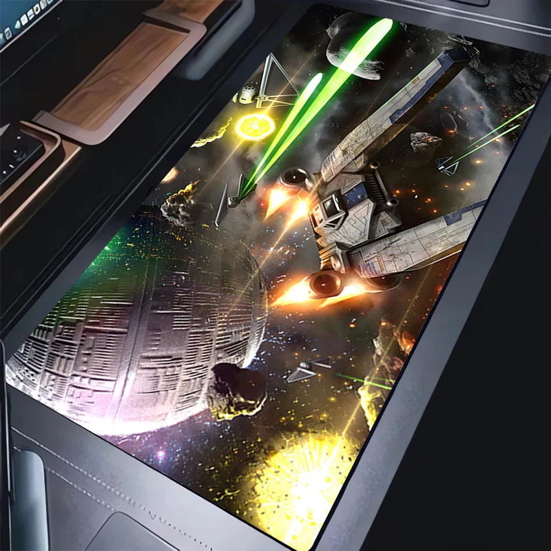 

Mouse Pad Star Wars Spacecraft Non Slip Gaming Mats PC Accessories Mousepad Rubber Keyboard Pad HD Extended Pad Laptop Mouse Mat