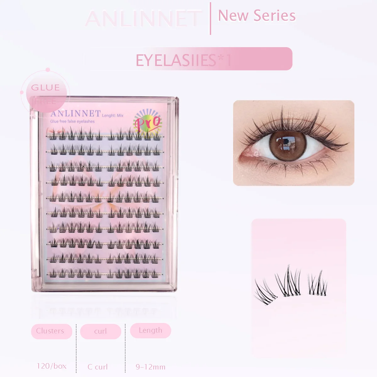 

120 Cluster Individual Lash Clusters No need for glue Naturaly Look Manga Lashes，Eyelash Extensions ，Suitable for Daily Wear